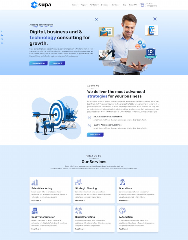 数字化商业技术咨询服务公司网站模板